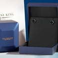 thumbnail image 5 of Gem Stone King 925 Sterling Silver Black Onyx Stud Earrings for Women Men (1.60 Cttw, Gemstone December Birthstone, Round 6MM), 5 of 6