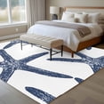 thumbnail image 4 of 5'x8' Area Rugs, Navy Blue Starfish Coastal Indoor Outdoor Area Rug for Living Room Bedroom, Nautical Ocean Summer Beach Washable Bathroom Rugs Kitchen Floor Carpet Mats Home Decor Aesthetic, 4 of 8
