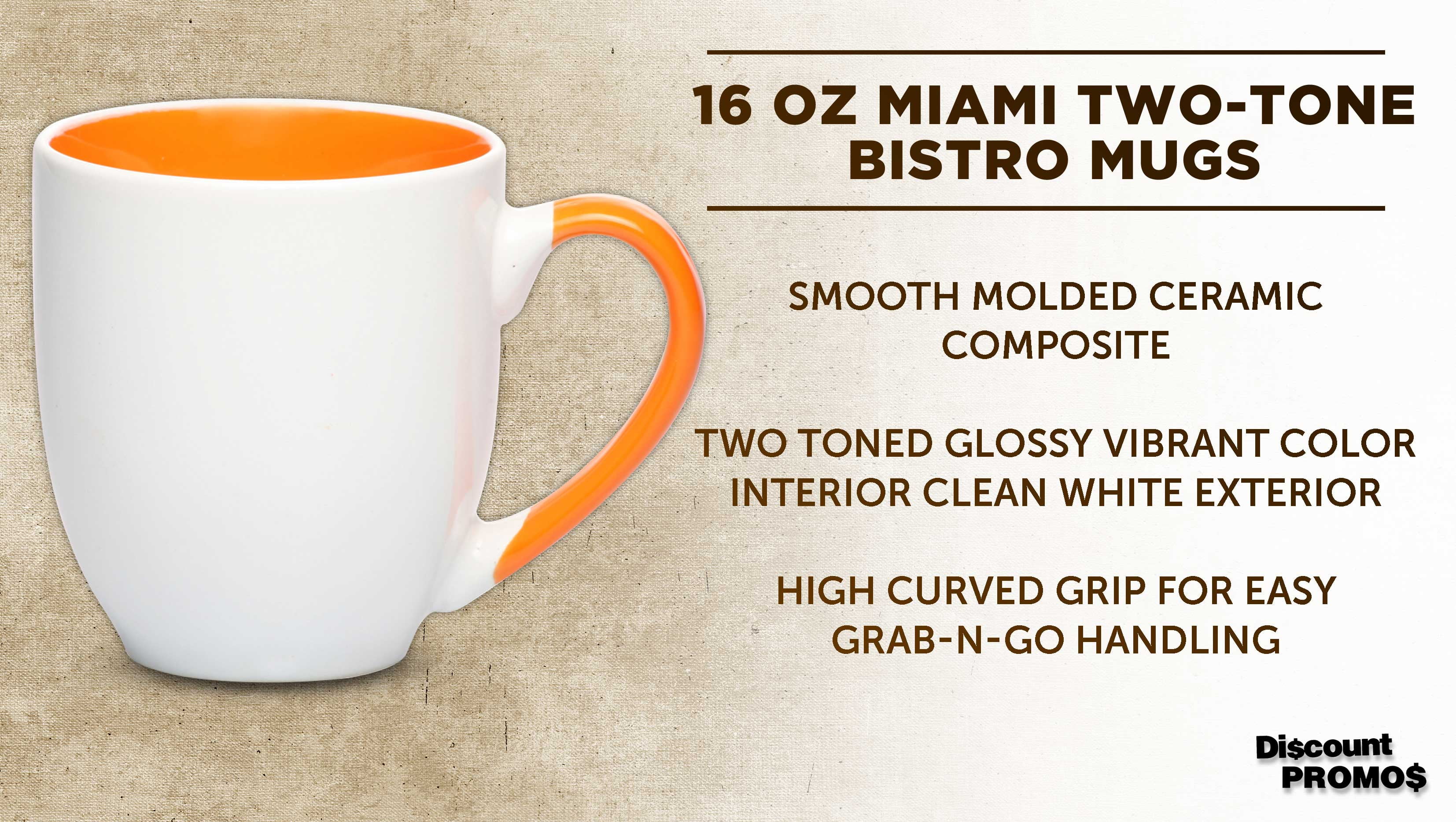 Bistro Style Large Coffee Mugs 16 oz. Set of 10, Bulk Pack - Perfect for  Coffee, Tea, Espresso, Hot Cocoa, Other Beverages - Orange - Walmart.com