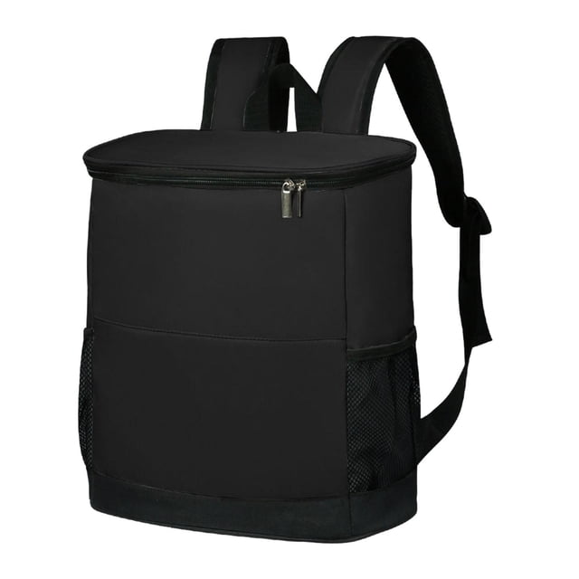 Mochila más fresca, mochila más fresca, bolsa térmica suave impermeable con aislamiento, mochila térmica para hombres y mujeres, camping, senderismo, Negro