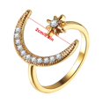 thumbnail image 5 of Dengmore Ring Moon Ring For Women Engagement Wedding Jewelry Accessories Gift For Women Girls, 5 of 6