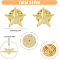 thumbnail image 2 of Juego de 24 broches de estrella de aleación con cierre de presión, broches de pentagrama dorado claro, broches pequeños de 15 mm, insignia geométrica creativa, alfiler de corbata, 2 of 5