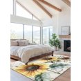thumbnail image 2 of Vintage Yellow Sunflowers Area Rug for Bedroom 2.7x5 Ft American Pastoral Style Super Soft fuzzy Throw Rug Non-Slip Fluffy Plush Indoor Floor Carpet for Living Room Nursery Home Decor, 2 of 8