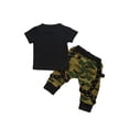 thumbnail image 5 of Seyurigaoka Baby Boys Letter Print Short Sleeve T-Shirt and Camo Long Pants, 5 of 5