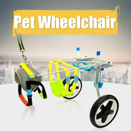 Aluminium Adjustable Pet Dog wheelchair Cart Scooter For Handicapped Hind Leg XXS-S 2 (Best Dogs For Handicapped)
