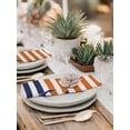 thumbnail image 5 of Anchor Orange Cloth Napkins Set of 4 Reusable Dinner Napkins, Modern Navy Blue White Striped Nautical Cocktail Napkin Washable Table Napkins for Wedding/Holiday Party/Baby Shower 20"x20", 5 of 7