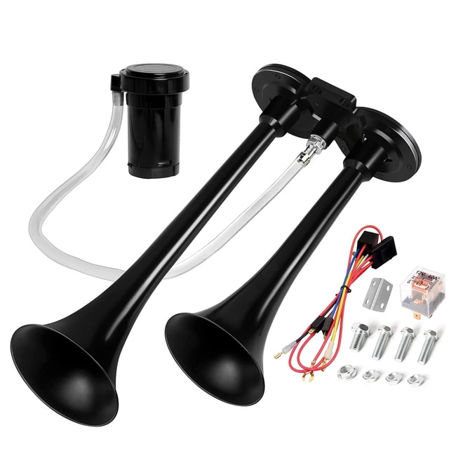 Bocinas de tren Air Horn CARFKA de 150 dB, superruidosas, con compresor