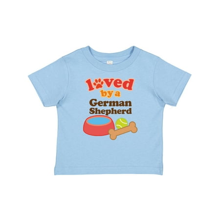 

Inktastic German Shepherd Loved by a Dog Gift Baby Boy or Baby Girl T-Shirt
