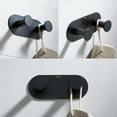 thumbnail image 3 of Kraus Bathroom Robe and Towel Double Hook, Matte Black Finish, 3 of 8
