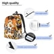 thumbnail image 3 of Disketp Fall Farmhouse Pumpkins print Canvas Backpack Lightweight Travel Daypack Student Rucksack Laptop Backpack-Small, 3 of 5