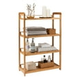 thumbnail image 5 of Organize It All Deluxe 4 Tier Bamboo Storage Shelf Unit, 5 of 6