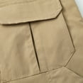 thumbnail image 6 of Men Cargo Pants Pockets Casual Solid Color Straight Leg Pants Multi Pockets Lightweight Utility Streetwear Trousers Khaki 34, 6 of 8