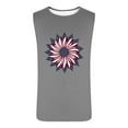 thumbnail image 4 of 4th of July Tank for Men American Flag Tanks for Men Patriotic Tops Patriotic Tank Top Fourth of July Tank Men's Leisure Time Fitness Home Wear Pajamas Color Cotton Fashion Printing T-Shirt Sports, 4 of 5