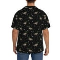 thumbnail image 3 of Gukieu Mallards And Snowflakes Print Men's Short-sleeved Shirts, Button-down Pocket Shirts, T-shirts, Beach Vacation Travel Summer Clothing-X-Large, 3 of 5