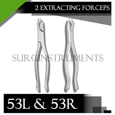 Extracting Forceps Set of 2 - 53L & 53R - Surgical Dental Instruments