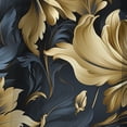 thumbnail image 3 of Designart "Opulent Navy Gold Damask II" Damask Blackout Curtain Panels, 3 of 4