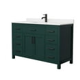 thumbnail image 7 of Wyndham Collection Beckett 54" Wood Single Bathroom Vanity in Dark Blue/White, 7 of 7