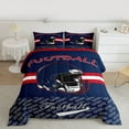 thumbnail image 2 of Homewish Rugby Football Sport Full Size Comforter Sets,Ball Game Gamer Bedding Comforter Set,Red Blue Bedding Sets For Boys,Microfiber Bedroom Decor Reversible,3-Piece, 2 of 8