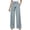A, variant on Women's Summer Solid Color High Waisted Bow Tie Belt Wide Leg Straight Pants, Casual Business Trousers for Office or Weekend, Breathable Lightweight Fabric A L