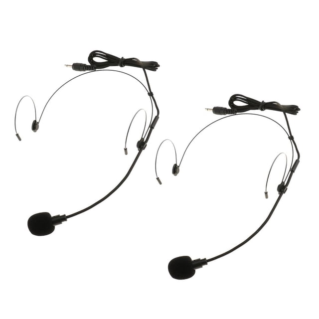 2 Piezas de Micrófono Jack de 3,5mm Clip Lapel de Oído shamjiam Micrófono de diadema de 3 pines