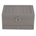 thumbnail image 1 of Jewelry Storage Box, Waterproof Dustproof Jewelry Storage Case Double Layer Partition Large Capacity  For Household Gray,Maroon,Black,White, 1 of 8