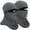 Grey, variant on EINSKEY Fleece Ski Mask with Nose Wire, 2-Pack Winter Full Face Mask Balaclava Hood Thermal Neck Cover for Skiing Cycling Running 2 Black