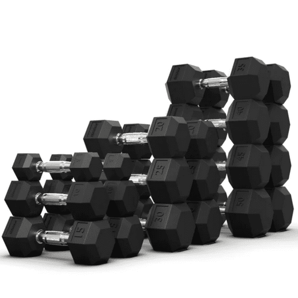 HAJEX Rubber Hex Dumbbell Sets 106 LB to 2565 LB