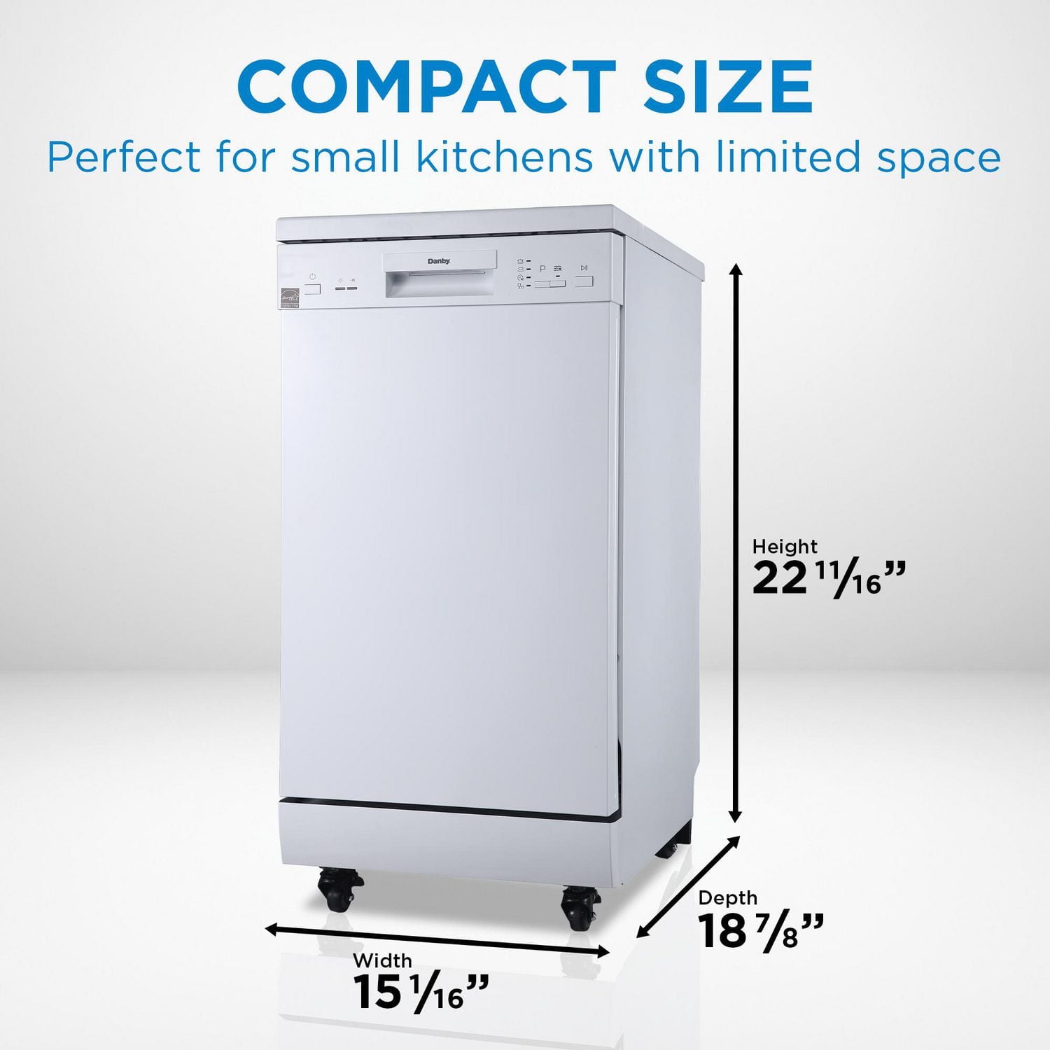 Danby DDW1805EWP Lave-vaisselle portable de 18 po de large en Blanc