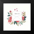 thumbnail image 2 of Jackson, Jenaya 20x20 Black Modern Framed Museum Art Print Titled - Love Notes I, 2 of 5