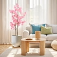 thumbnail image 2 of Artificial Cherry Blossom Tree, 4.9ft/5.9ft Tall Decorative Faux Cherry Blossom Silk Tree in Pot, Home Indoor Corner Decor for Wedding Party Decor (Without base), 2 of 7