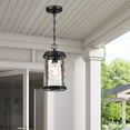 thumbnail image 2 of 1-Light Outdoor Hanging Lantern Light Ceiling Mount Pendant Light Fixture with Water Glass Shade, 2 of 7