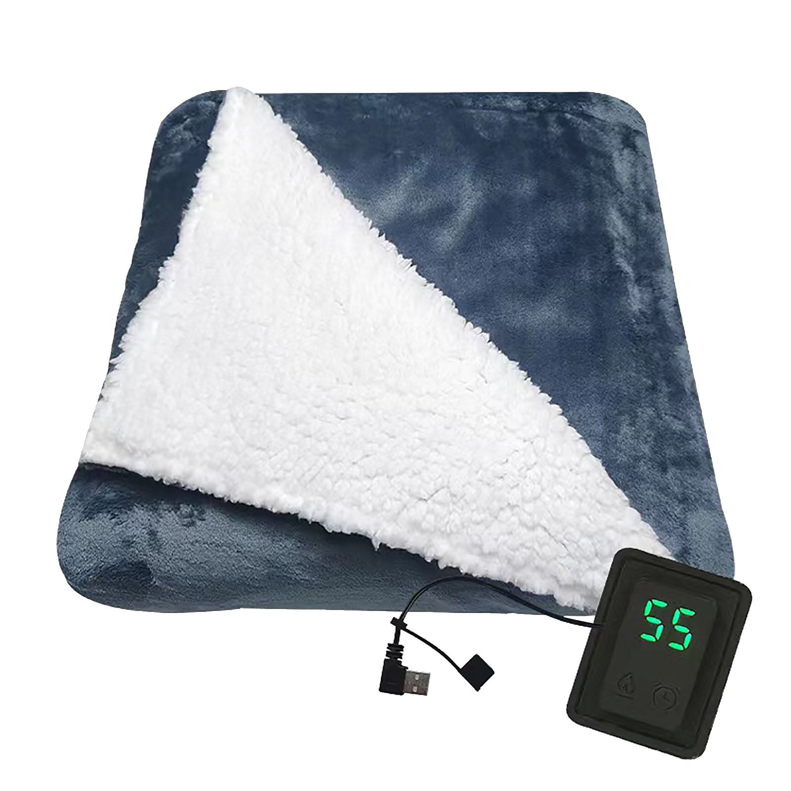 Couverture Chauffante USB Sans Fil, Lavable, Avec 3 Niveaux De Chauffage Ideale Pour Camping Les Voyages Bureau Et Maison Rose 98920932