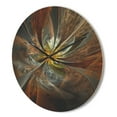 thumbnail image 3 of Designart 'Yellow Symmetrical Fractal Flower' Modern Wood Wall Clock, 3 of 5
