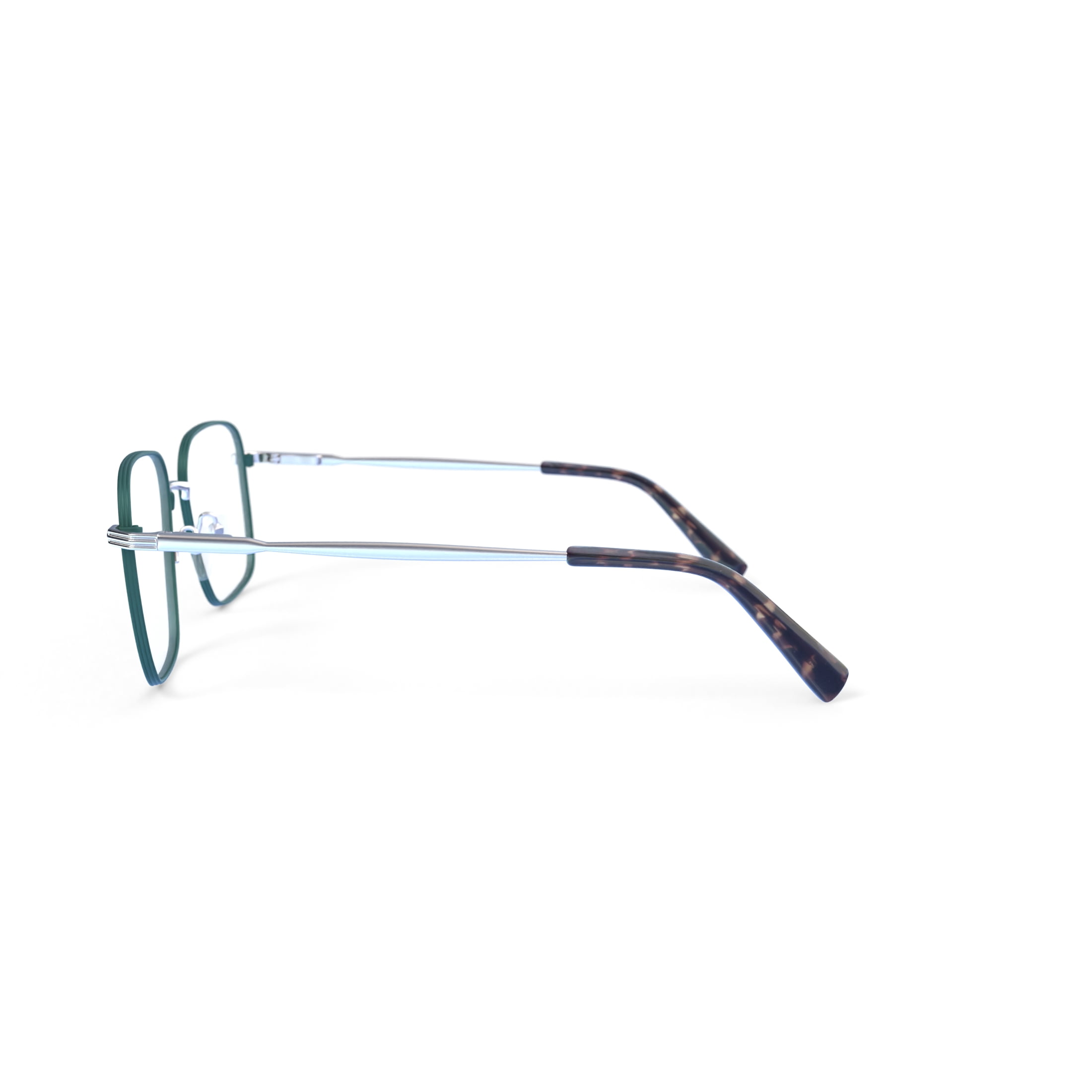 Lizzie Rx'ble Eyeglasses with Case, Hunter Green and Gold