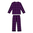 thumbnail image 5 of vdgthytj Kids Pajama Sets Sleepwear Casual Soft Plaid Long Sleeve Tops and Pants 2 Piece Outfits Loungewear, 5 of 8