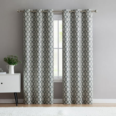 2 Pack Vcny Home Renaissance Trellis 100 Blackout Curtains