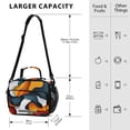 thumbnail image 4 of FORMRS Student Lunch Bag Insulated Reusable Cooler Box with Zipper Pockets, Abstract Wavy, 4 of 9