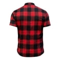 thumbnail image 6 of COSFO Work Short Sleeve Button Down Men Plaid Summer Shirts Collared Casual Loose Fit Tops, 6 of 8