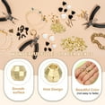 thumbnail image 3 of Uxcell 6mm Filled Spacer Beads, 36Pcs Metal Smooth Faceted Round Ball Beads for Bracelet Jewelry Making Necklace DIY, 14k Gold, 3 of 6