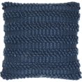 thumbnail image 1 of homeroots Décor 386057 XL Bleu Foncé Pompon Détaillée Jeter Oreiller, 1 of 1