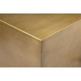 thumbnail image 3 of Pemberly Row Contemporary Large Metal Side Table in Brushed Brass, 3 of 3