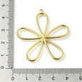 thumbnail image 3 of 20 pc Ion Plating(IP) 304 Stainless Steel Pendants Flower Charm Real 18K golden Plated 41x40x2mm Hole: 1.6mm, 3 of 3