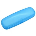 thumbnail image 5 of Estuche de plástico translúcido para gafas, estuche para gafas de presbicia azul transparente, caja de plástico rígido de PVC ligero, almacenamiento a presión, 5 of 5