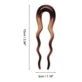 thumbnail image 4 of Unique Bargains 1 Pc Hair Pin U-shaped Hair Accessories 3.94"x1.18" Transparent Brown Dark Brown, 4 of 5