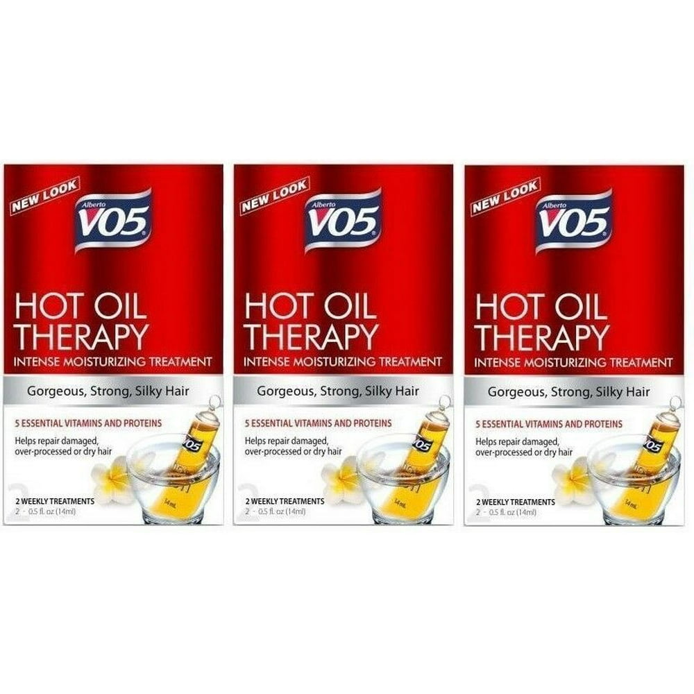 Alberto VO5 Moisturizing Hot Oil Treatment, 0.5 Ounce, 2Count Tubes (3 Pack)