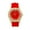 Red; Gold, variant on Mens Silver Big Rocks with Roman Numerals Fully Iced Out Spring Summer Colorful Dial Watch - ST10357 RN Single