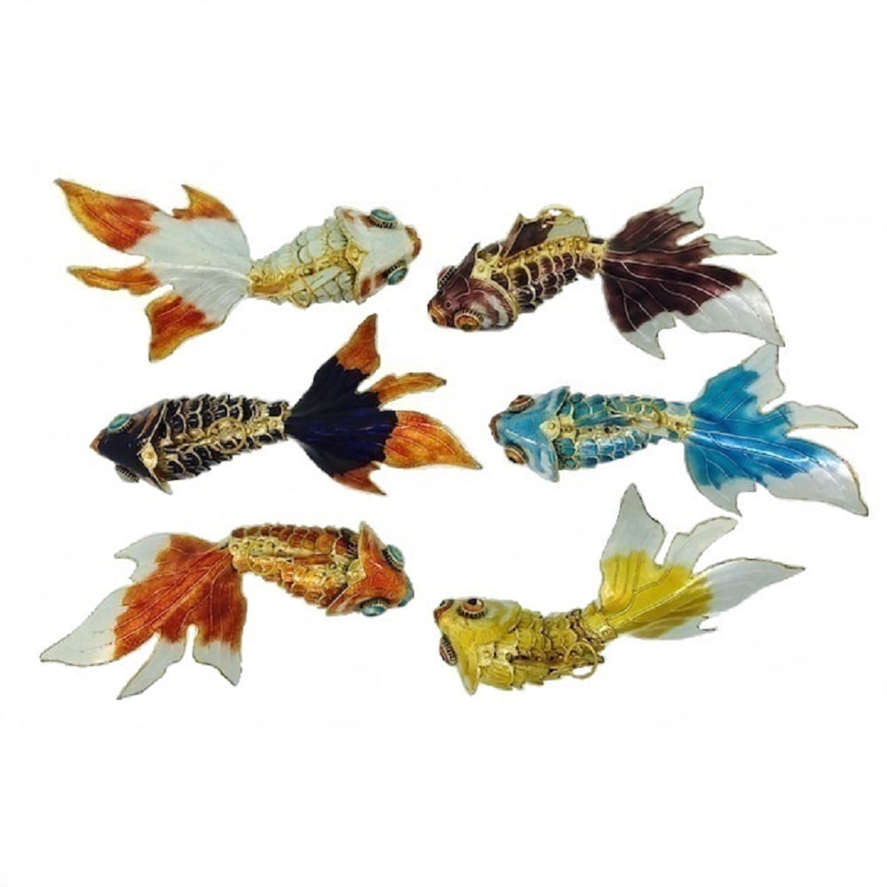 Cloisonné Koi Fancy Fish Trimsetter by Dillards Metal Enamel Ornament Figure NEW 
