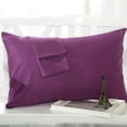 thumbnail image 3 of Bangcool Set of 2 Soft Cotton Solid Color Pillowcases Pillow Cover for Home Bedroom Hotel Travel, Standard Size, 3 of 3