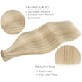thumbnail image 4 of GFDYREE Extensions de Cheveux à Ruban WENNALIFE pour Femmes, 20 Pcs 50g 20 Pouces Blond Sale Méchant Décolorant Ruban Blond à Ruban dans les Extensions de Cheveux Cheveux Humains Rallonge Cheveux Humain Lisse Invisible Ha, 4 of 5