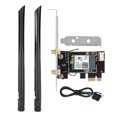 thumbnail image 1 of Tarjeta AX200 PCIExpress1x Aumento De Triple Velocidad PCI Express1x Tarjeta USB 2.4G: 574M / 5G: 2400M Para MacOS 10 Windows 1032/64 Inel AX200 Linux2.4, 1 of 8